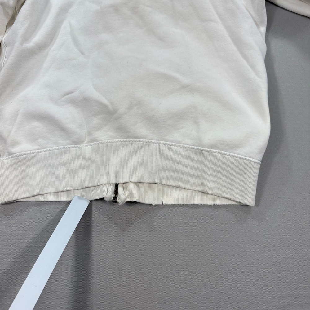 Hollister Men's White Zip-Up Hoodie - California Logo - Picture 8 of 8
